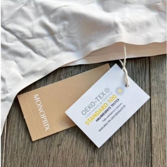 Seamless Thong Underwear Panties 2-Pack Size M Ivory Nude No Show Stretch NWT - Picture 2 of 5